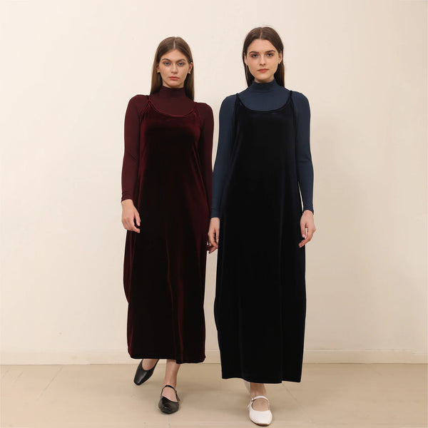 AP 2025 Autumn and Winter Women Velvet Cardigan and Strap Dress Elegant Lady Clothes Ribbed Modal Shirt Customized Three Colors