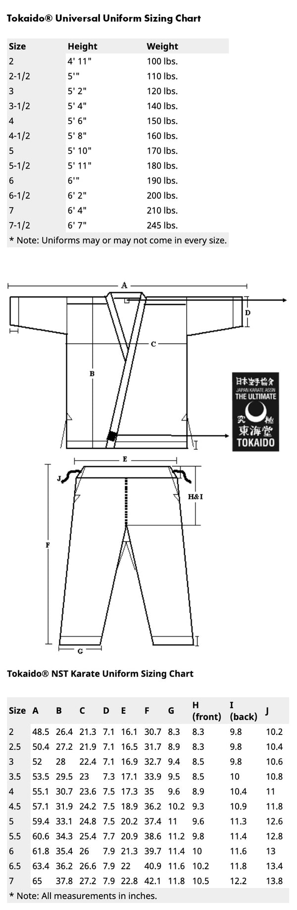 Tokaido® 8 oz. "NST" Kumite Uniform