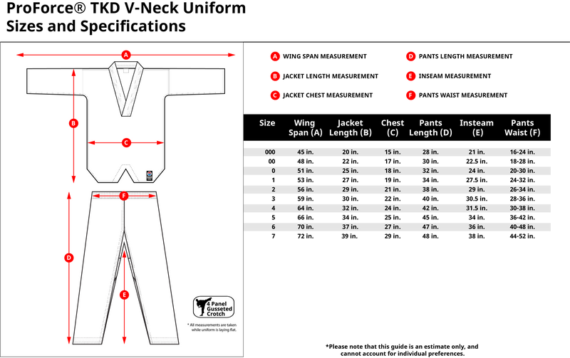 ProForce® 5 oz. Plain TKD Uniform (No Flag)