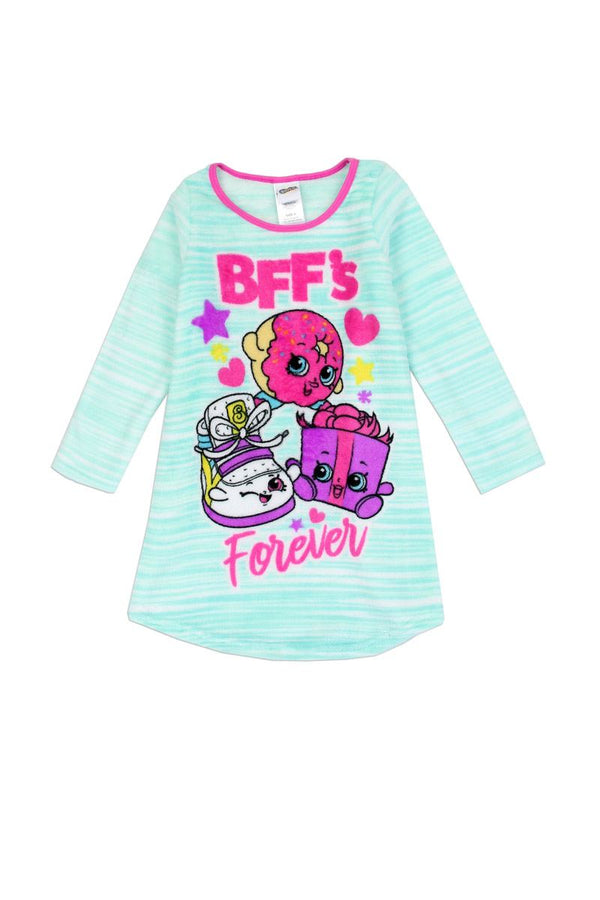 Girls shopkins 4-10 luxe plsuh nightgown