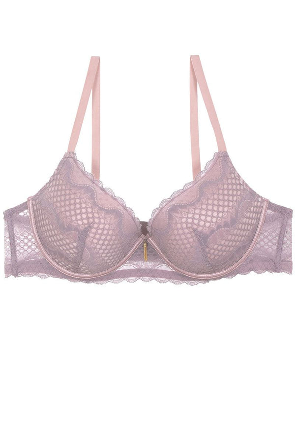 Ladies two tone geo lace bra w/ underwire