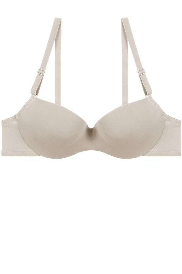 Ladies push up with underwire demi t-shirt bra