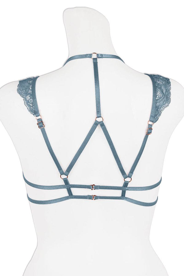 Ladies fashion halter cageback style triangle bralette