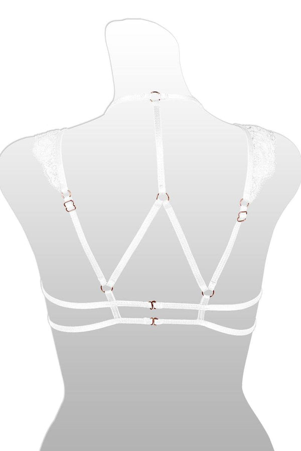 Ladies fashion halter cageback style triangle bralette