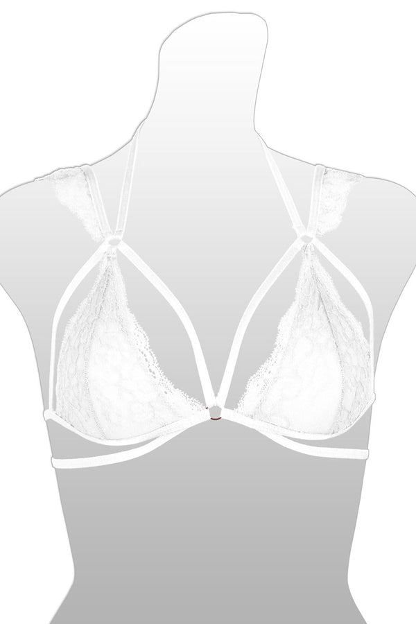 Ladies fashion halter cageback style triangle bralette