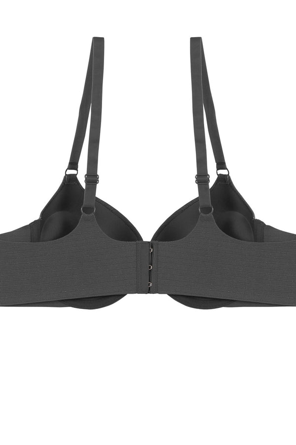 Ladies fashion plunge bra w/underwire