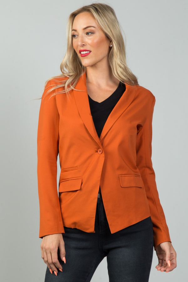 Ladies fashion single button blazer