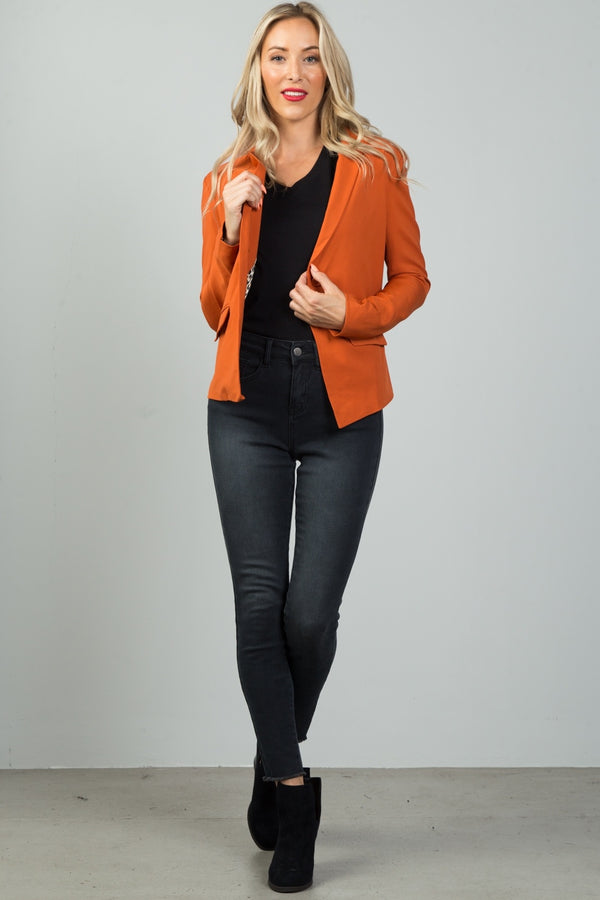 Ladies fashion single button blazer