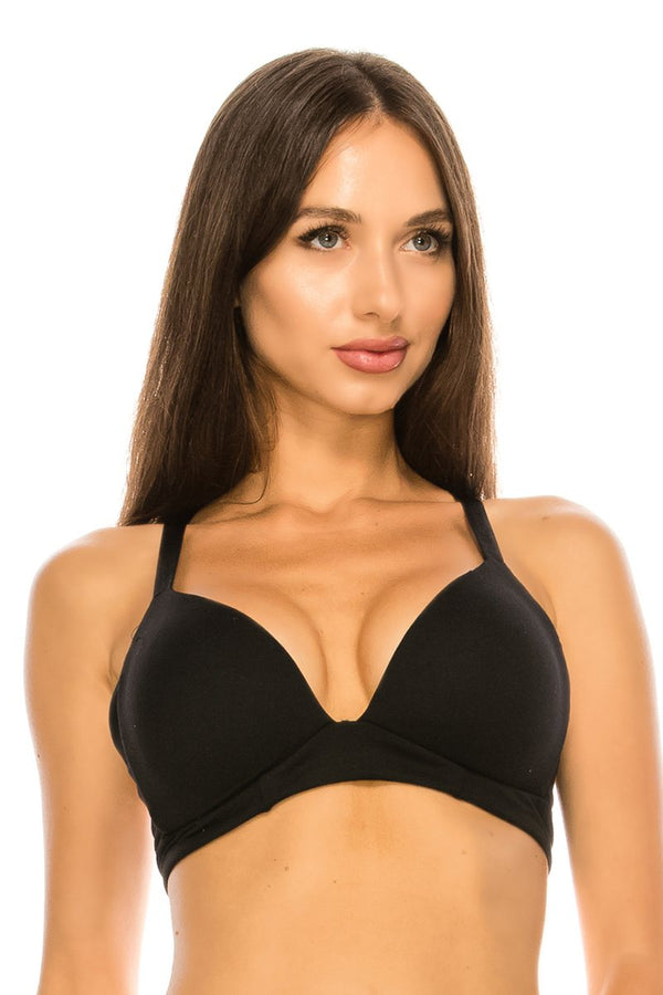 Ladies racer back sports bra w/o underwire