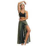 Women Palazzo Slit Wide Leg Beach Pants