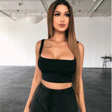 Women Solid Halter Women Summer Camis Backless Tank Tops