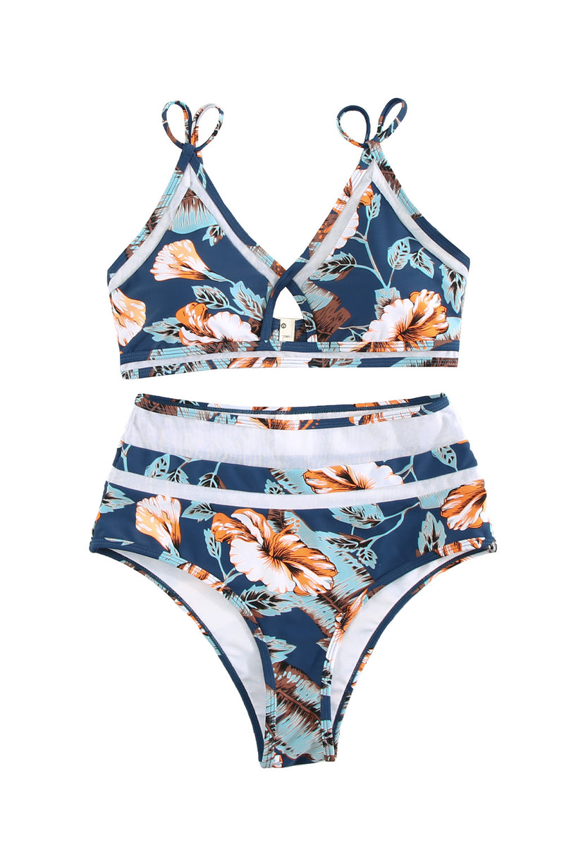 Floral High Waisted Two-piece Bikini