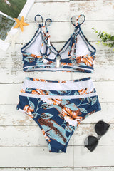 Floral High Waisted Two-piece Bikini