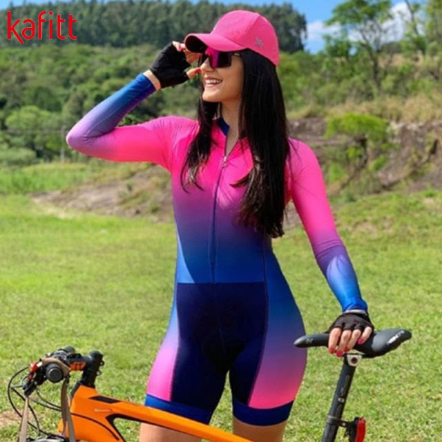 Pro Team Women's Long-sleeved Cycling Suits