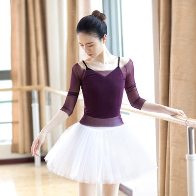 Ballet Tops Women Mesh Leotard