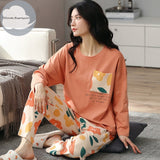 Spring Autumn Women's Pajama Set