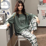 Spring Autumn Women's Pajama Set