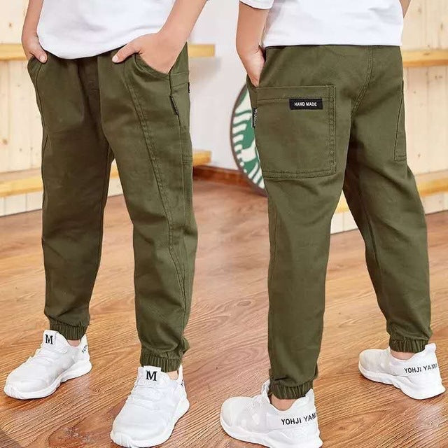 Joggers Boy Cargo Pants Kids Spring