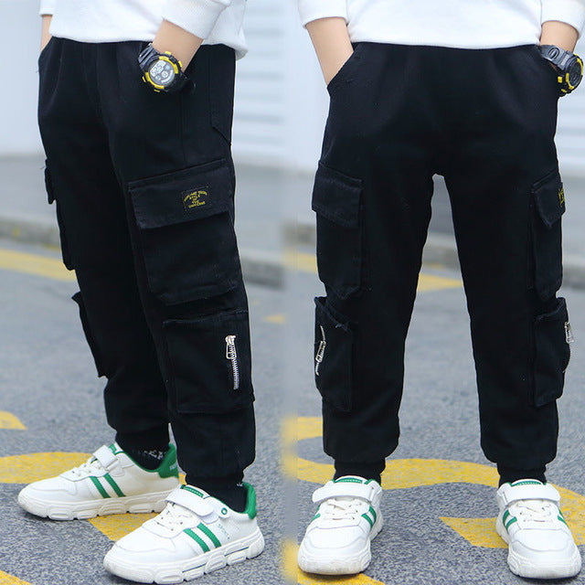 Joggers Boy Cargo Pants Kids Spring