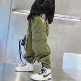 Joggers Boy Cargo Pants Kids Spring