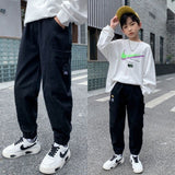 Joggers Boy Cargo Pants Kids Spring